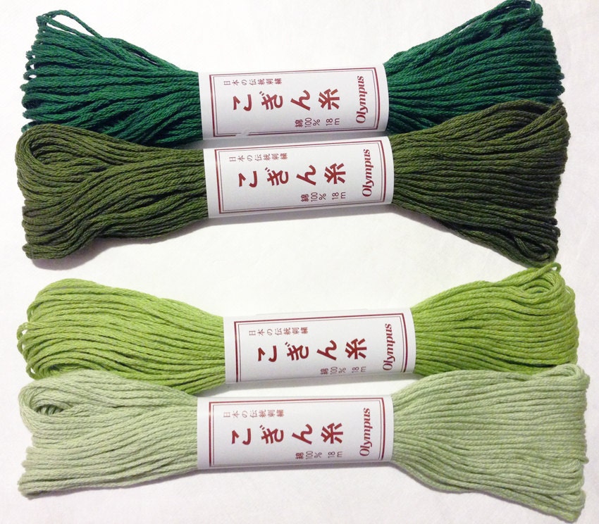 Olympus - Cotton Kogin Thread 18m Skein - #255 Evergreen