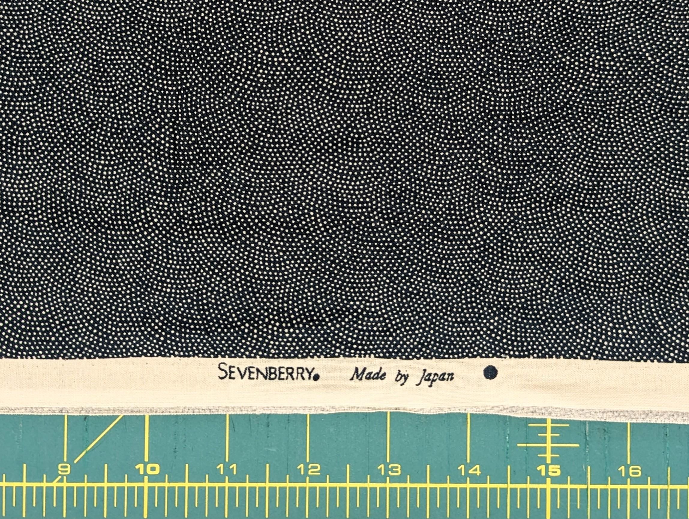 Sevenberry Same-Komon (Shark Skin) Japanese cotton fabric 88220-8-5 navy