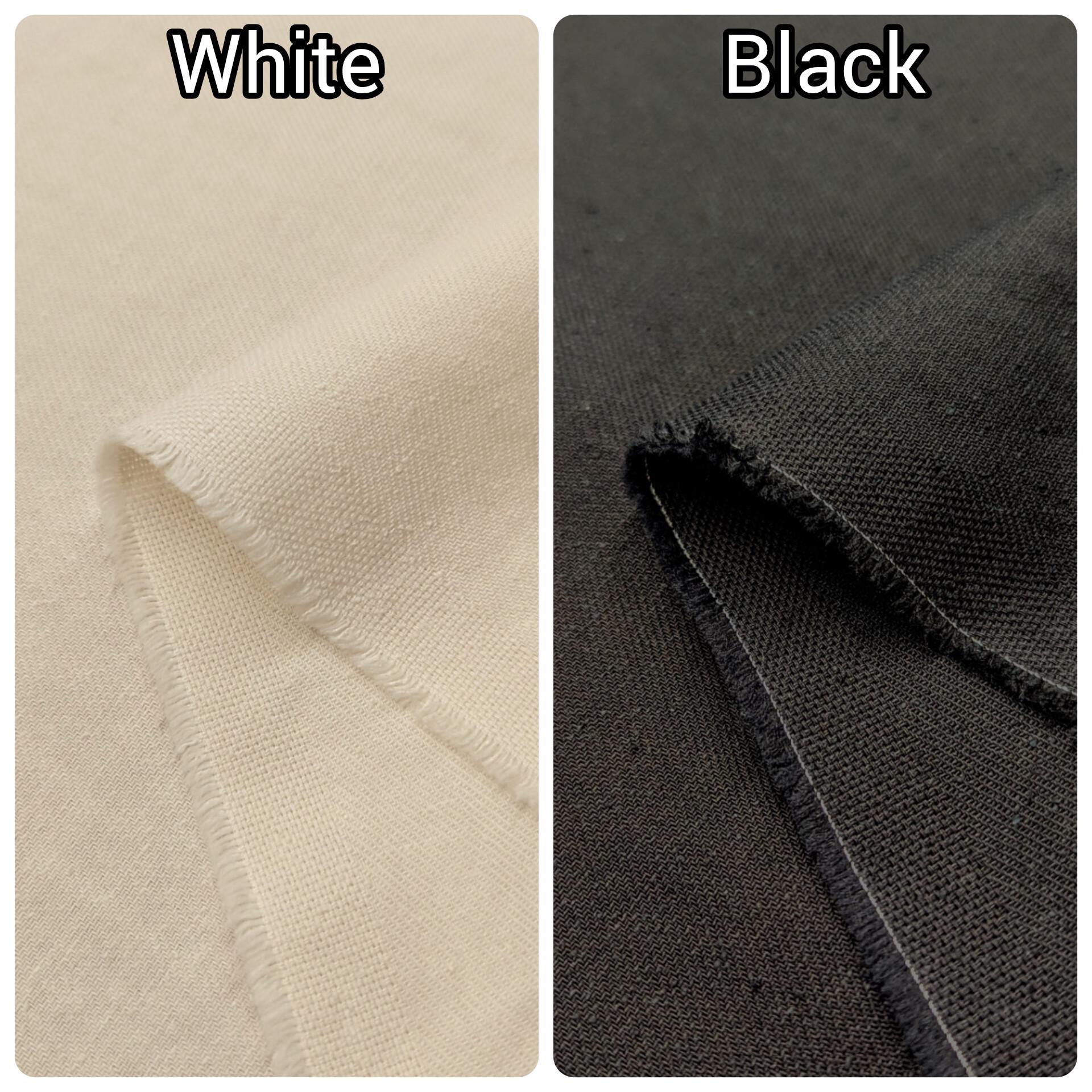 NEW Japanese light twill cotton silk blend BD2027-300 Black - half yard