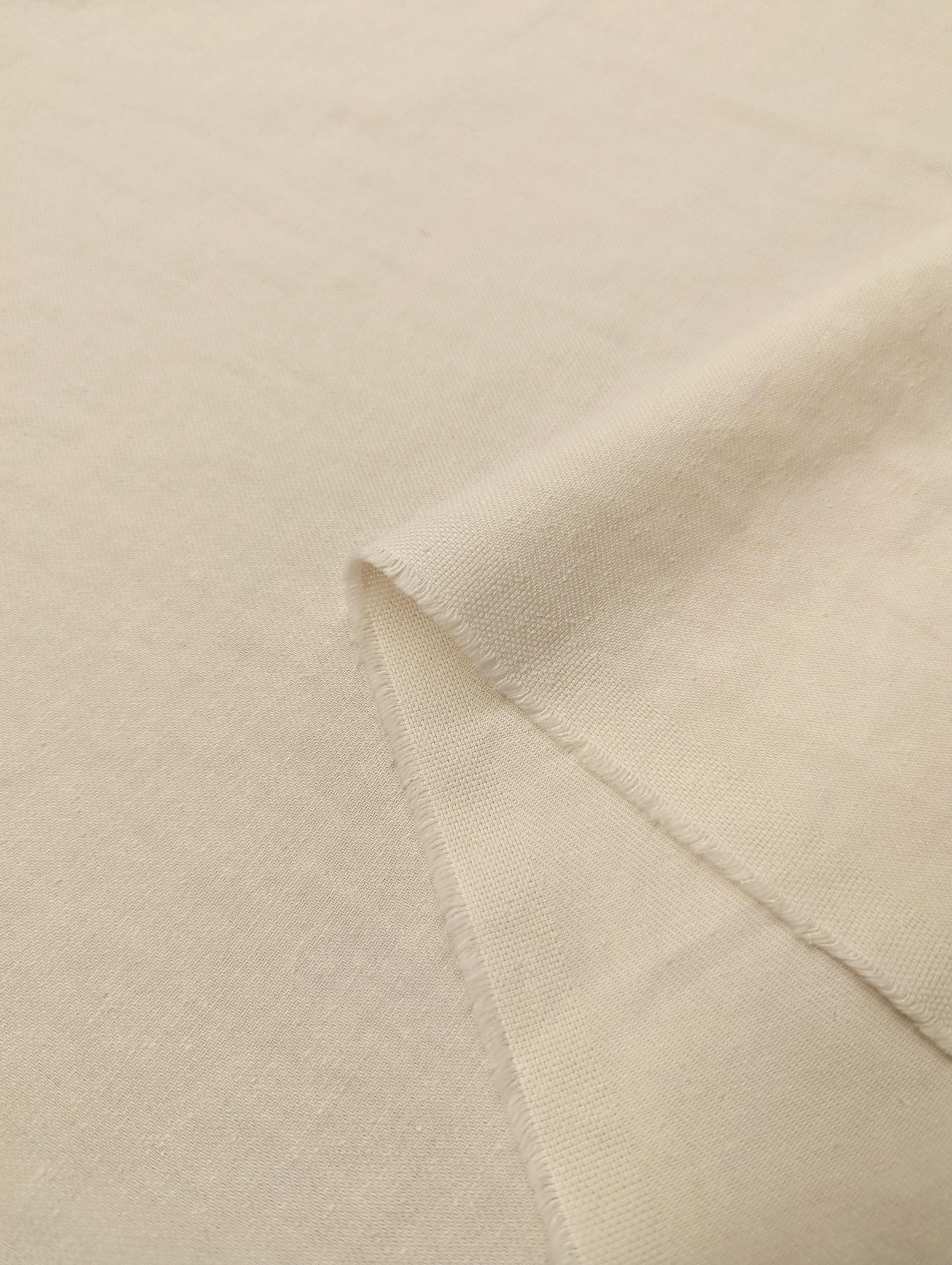 NEW Japanese light twill cotton silk blend BD2027-3 Ivory - half yard