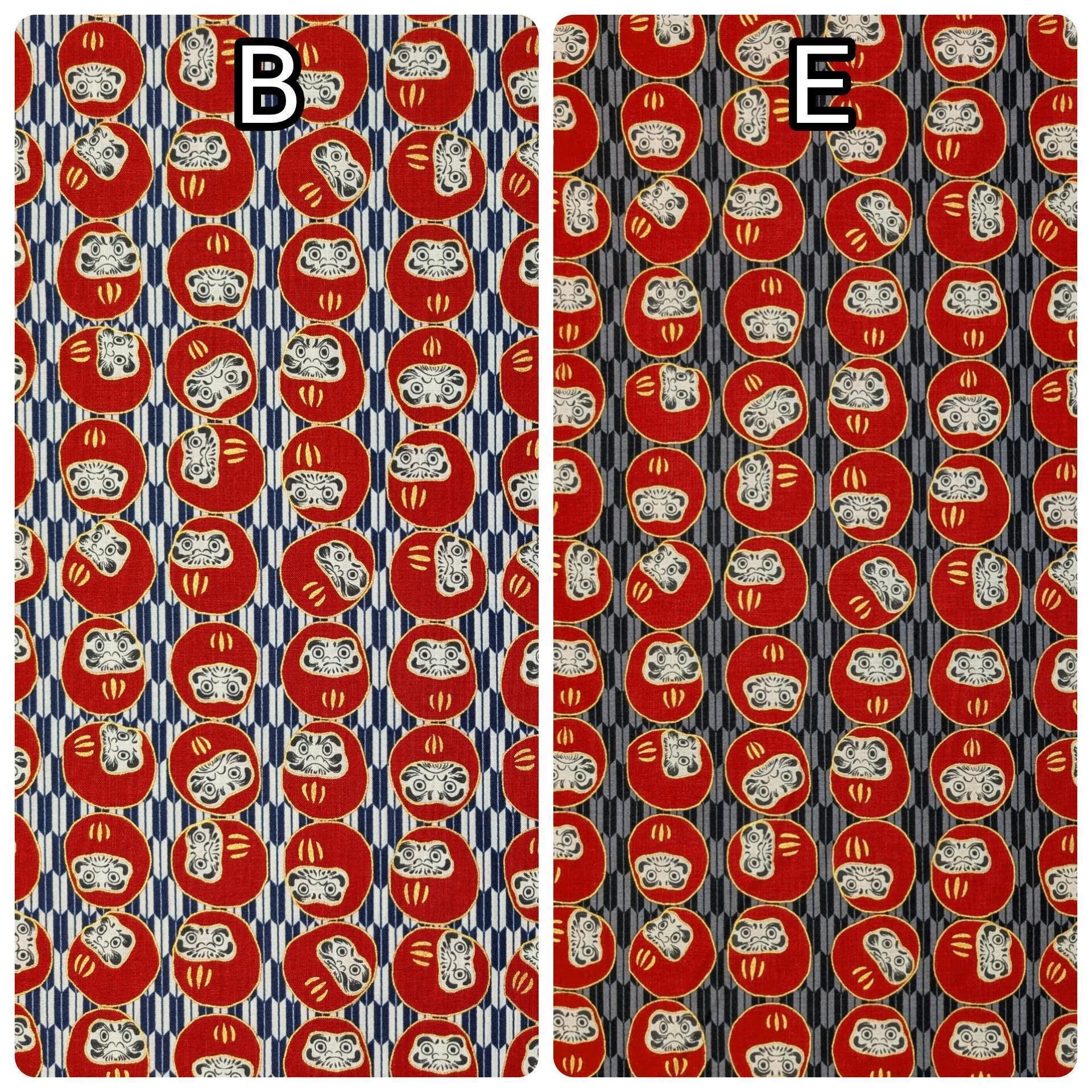 Hokkoh - Yagasuri Daruma Cotton Fabric - Gray and Black