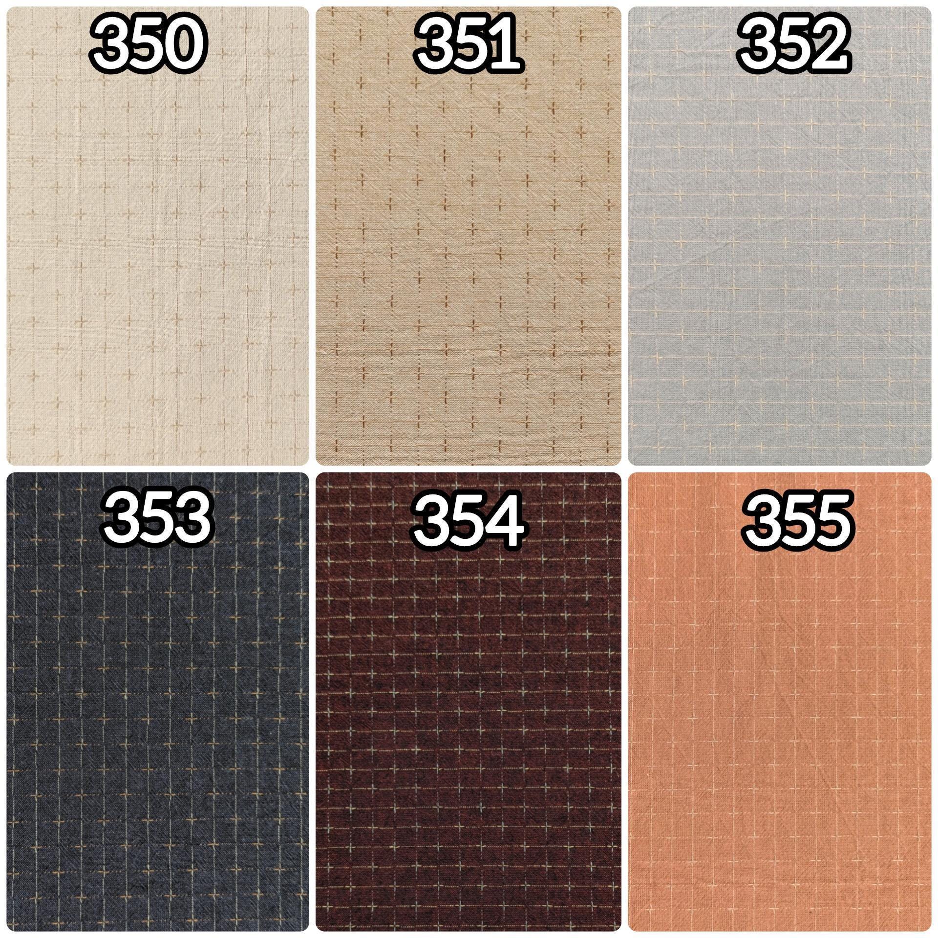 Japanese yarn dyed gridded stitches cotton fabric 4547-355 coral pink