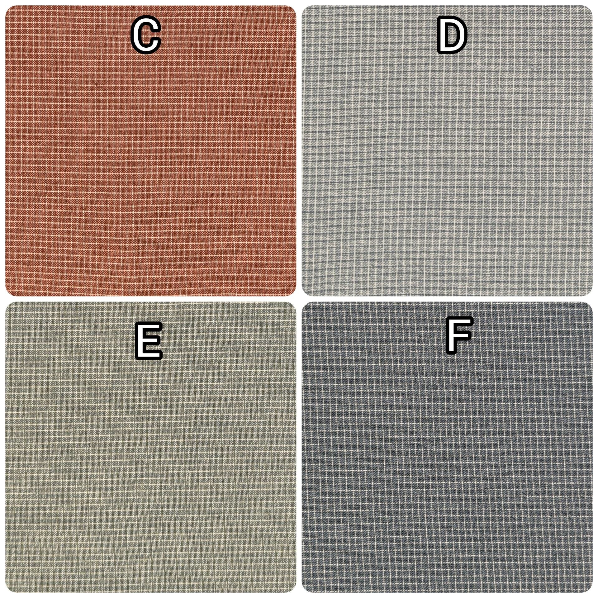 NEW Cosmo Small Grid Japanese yarn dyed cotton fabric AY20180H-1 D light blue