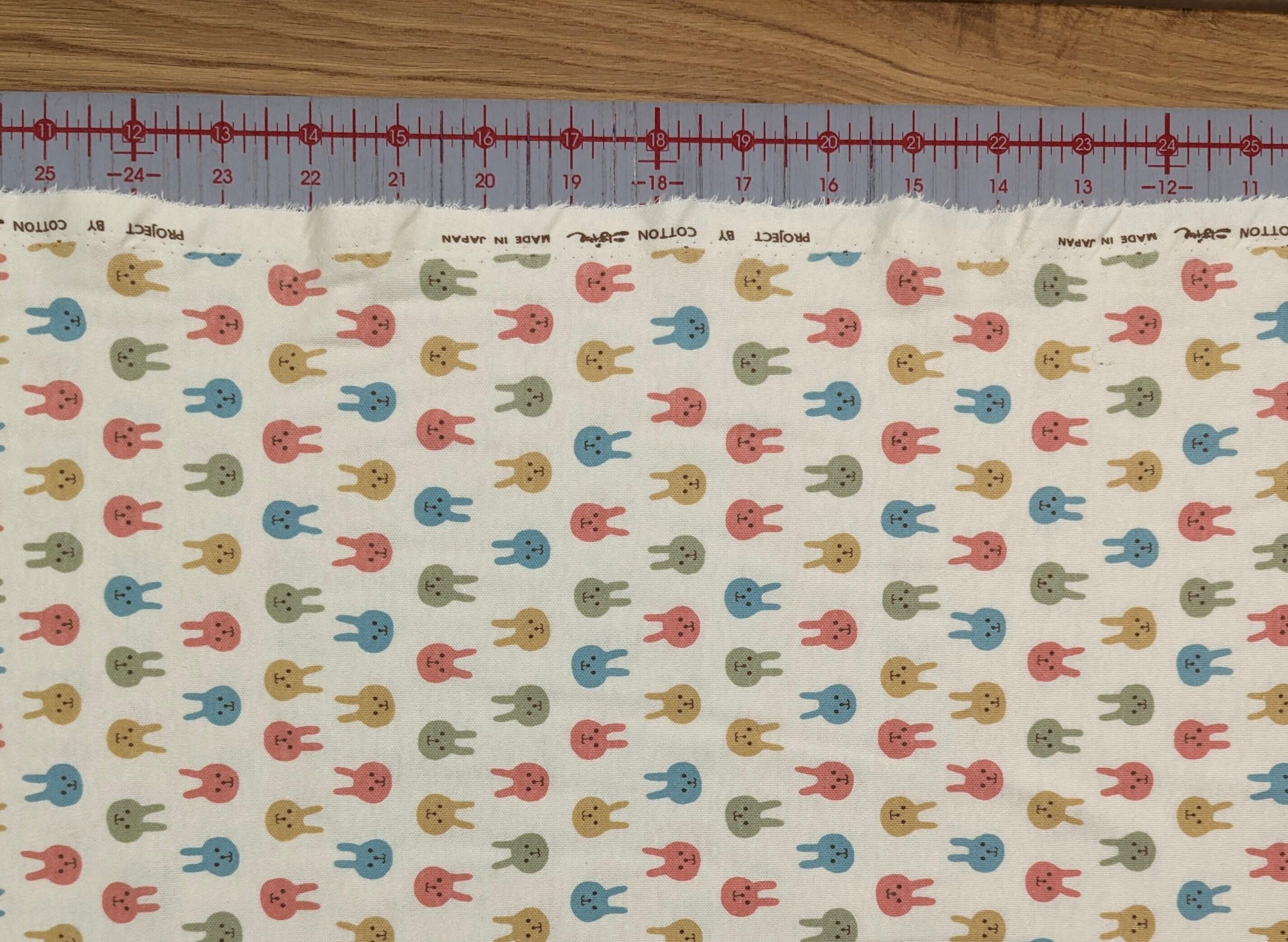 Kobayashi - Colorful Bunnies Cotton Jersey - Green Yellow Periwinkle