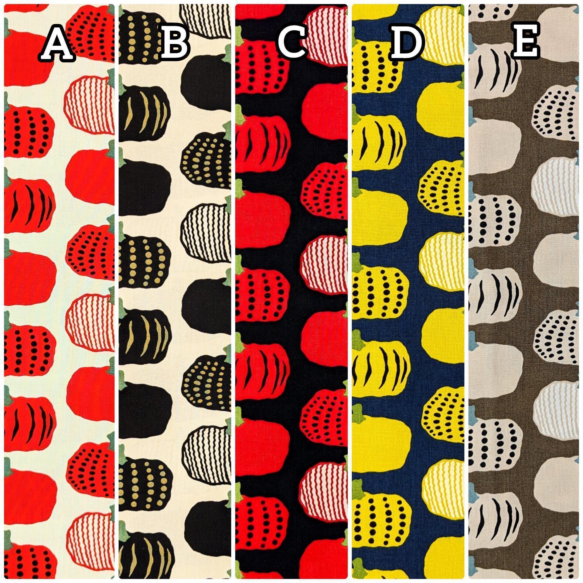 Kokka - Kabocha Pumpkins Cotton Oxford - Red White