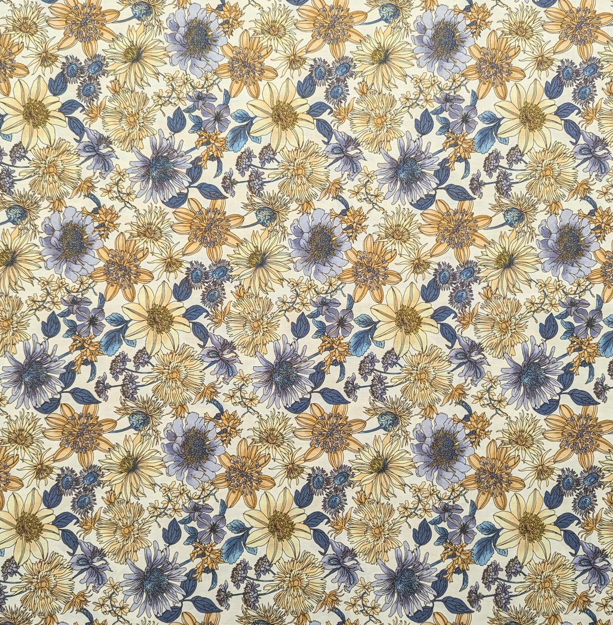 Hokkoh - Meadow Bouquet Cotton Fabric - White
