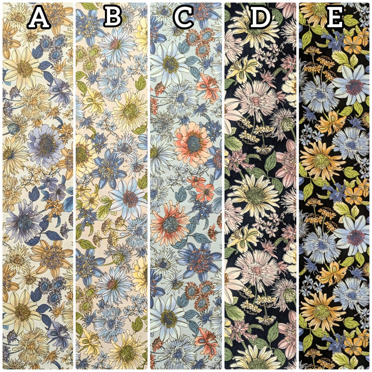 Hokkoh - Meadow Bouquet Cotton Fabric - White