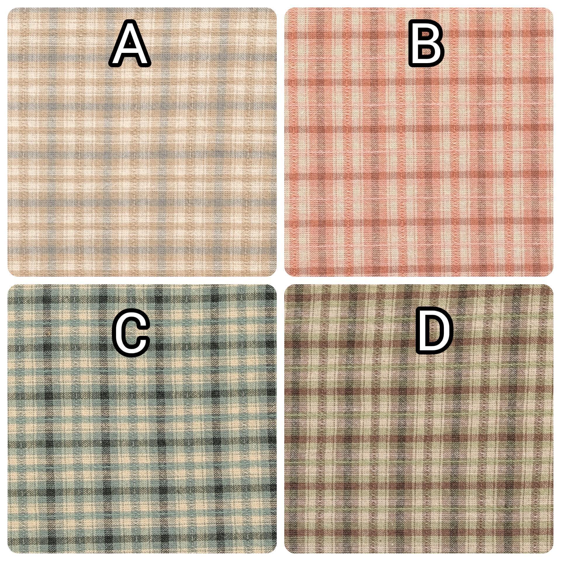 Textile Pantry - Junko Matsuda Yarn Dyed Plaid Cotton Fabric - Pink and Beige