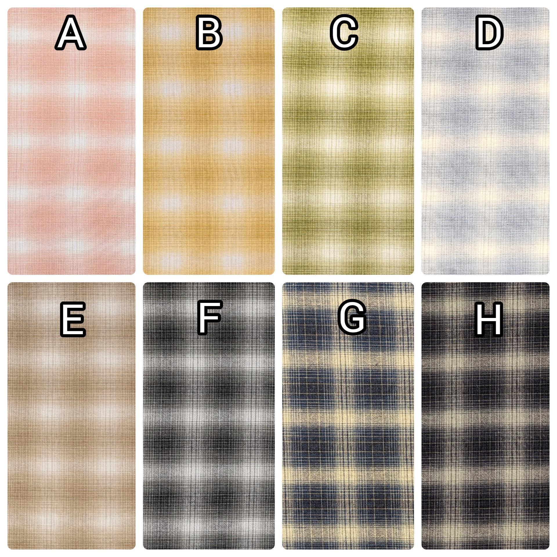 NEW Japanese yarn dyed ombre plaid cotton fabric SY10630S E light brown