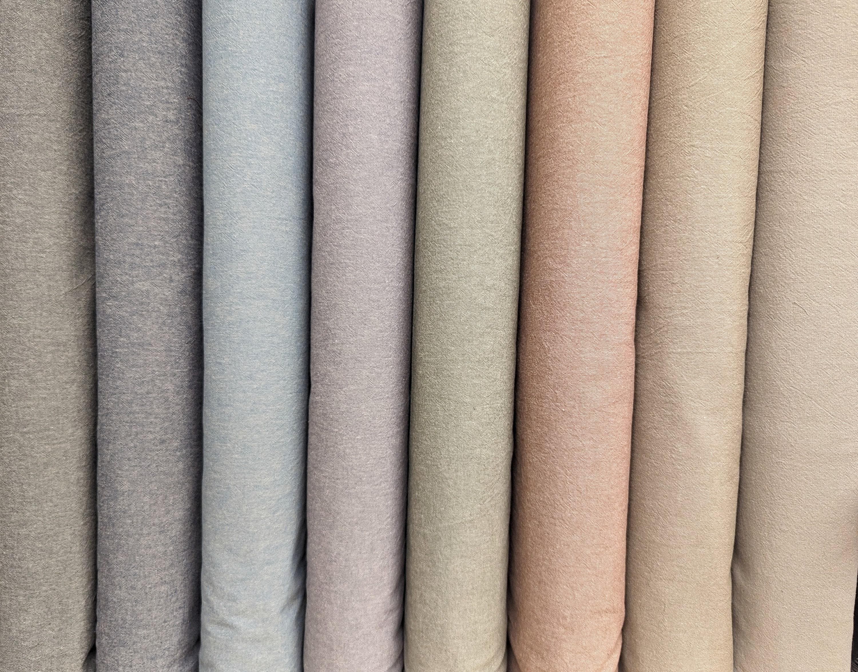 Cosmo - Japanese Yarn Dyed Cotton - Tan Blue