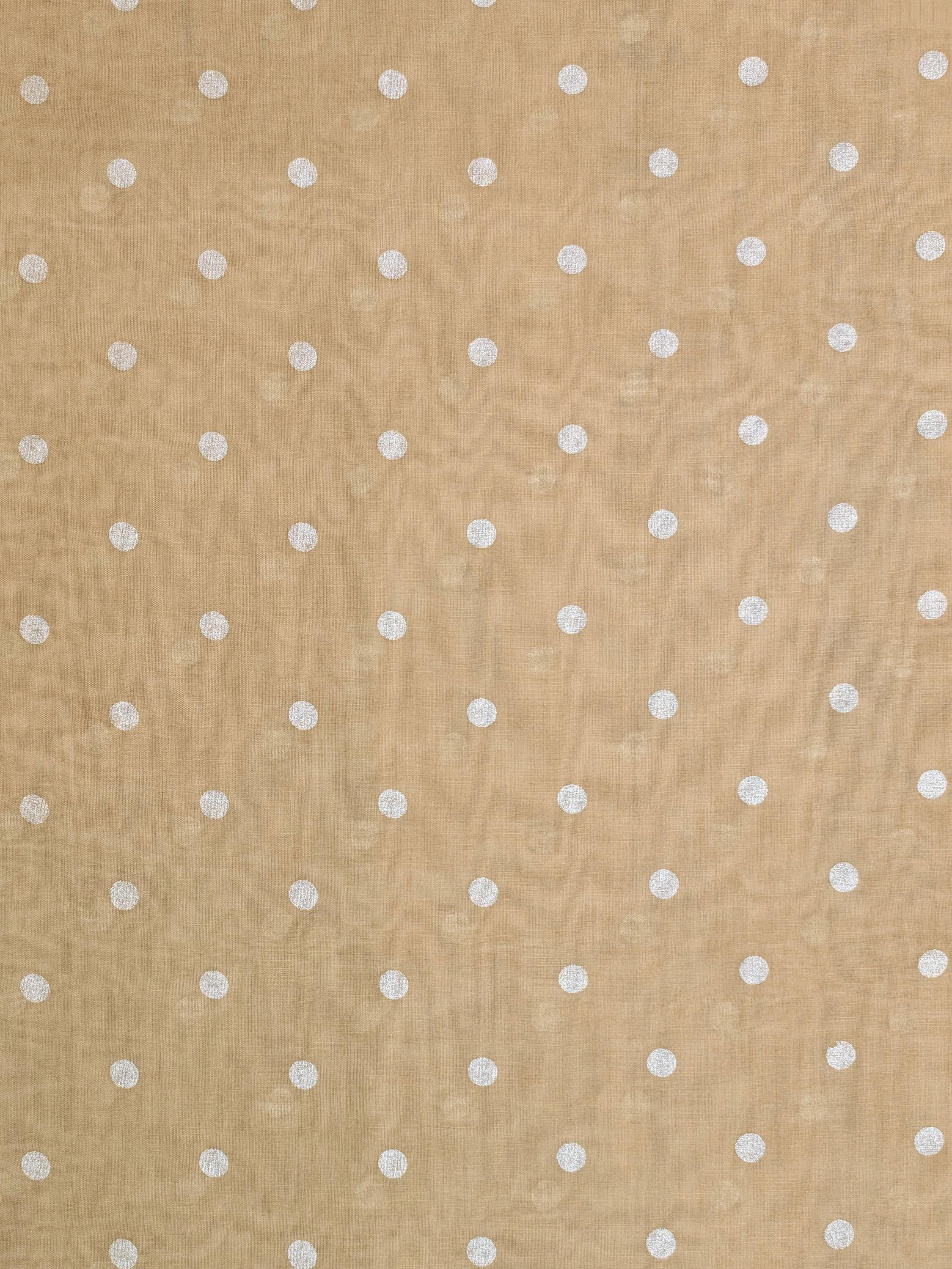 New Hokkoh - Sheer Polka Dotted Japanese Cotton Voile Fabric - Tan 7026-510-1-B