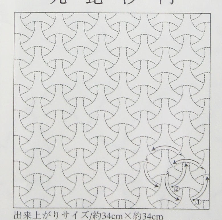Olympus - Maru Bishamon Cotton Sashiko Sampler Cloth - Navy